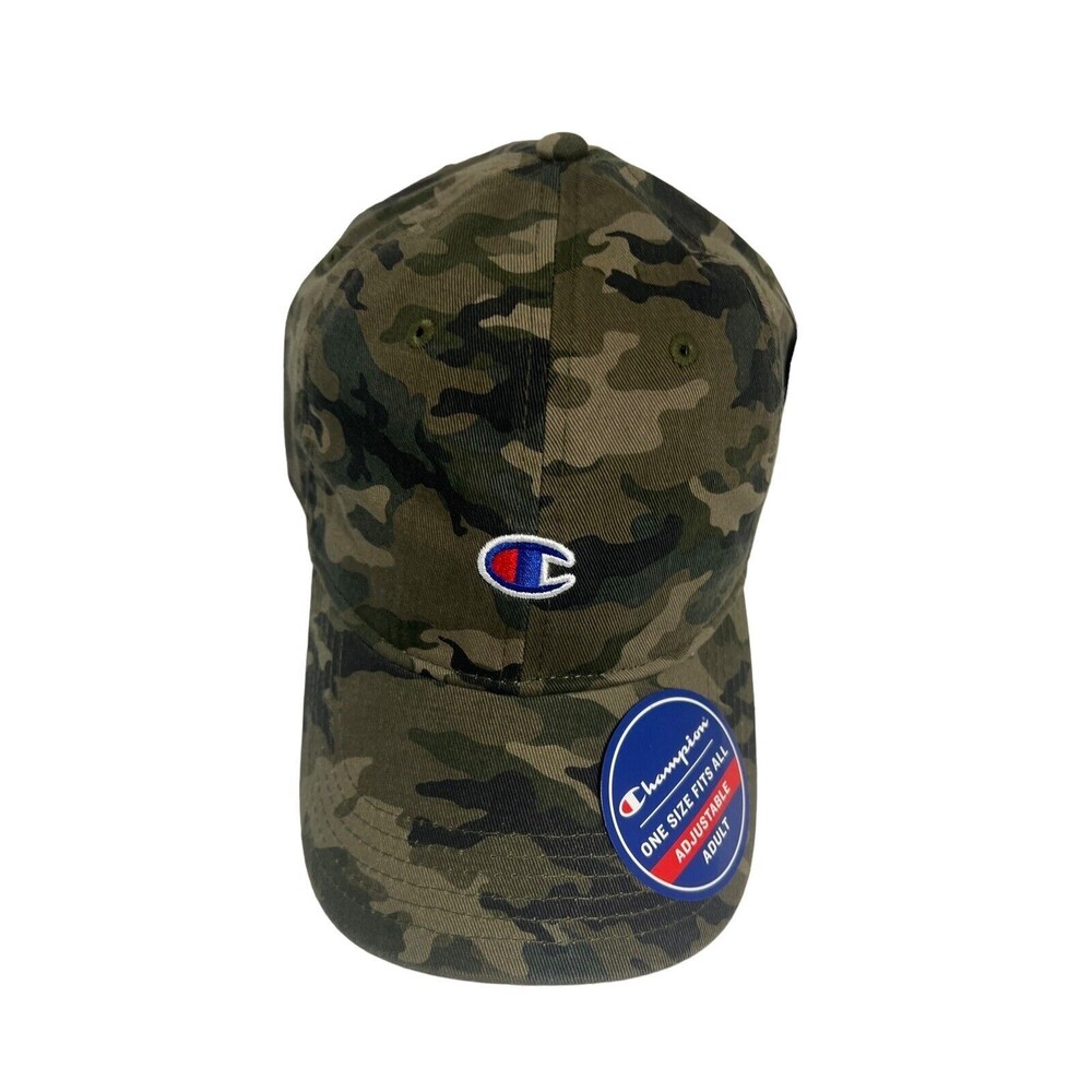 Champion Camouflage Green &Black Adjustable Adult hat cap Brand New